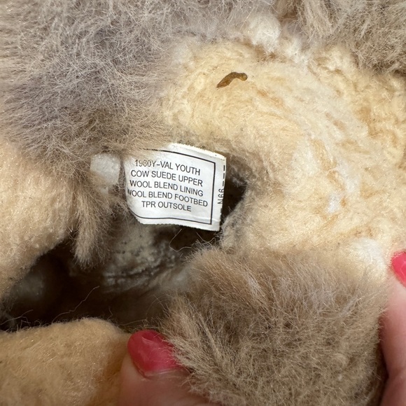 BearPaw Girls Size 2 Cozy Brown Suede Fur-Lined Boots - Picture 7 of 9